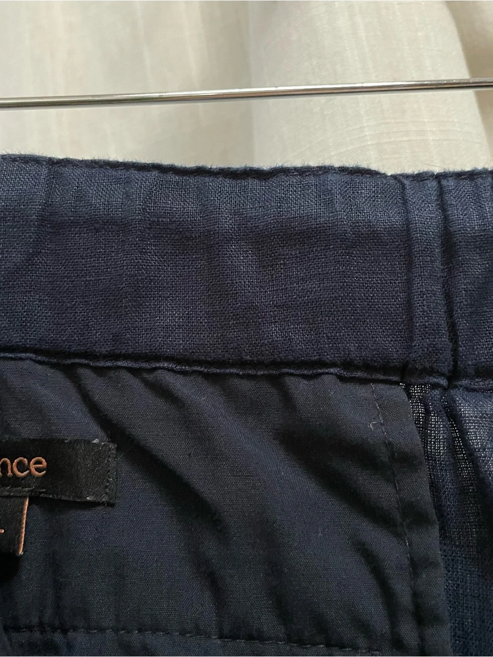 Women’s Quince linen navy trouser blue size large